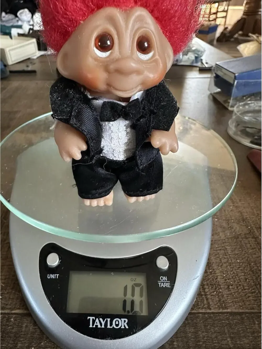 Vintage DAN Troll Doll in Tuxedo with Red Hair - 1985 Classic Collectible